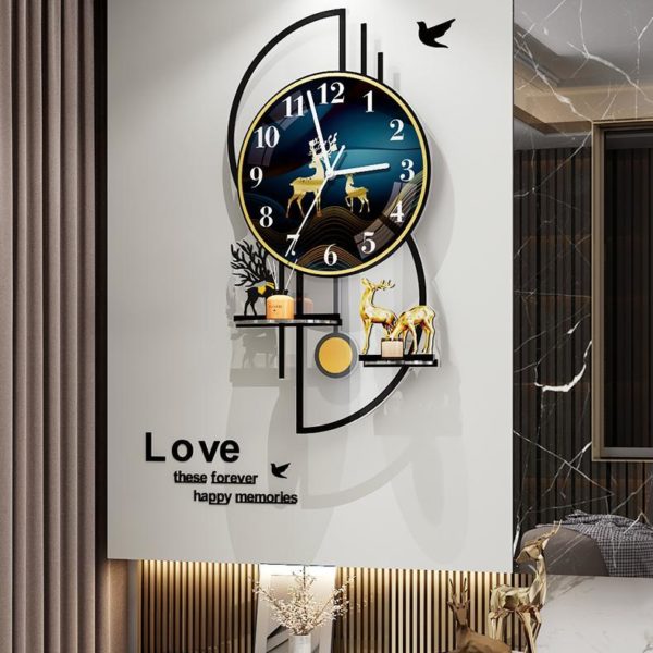Horloge murale design avec étagère 420 3ab1d7