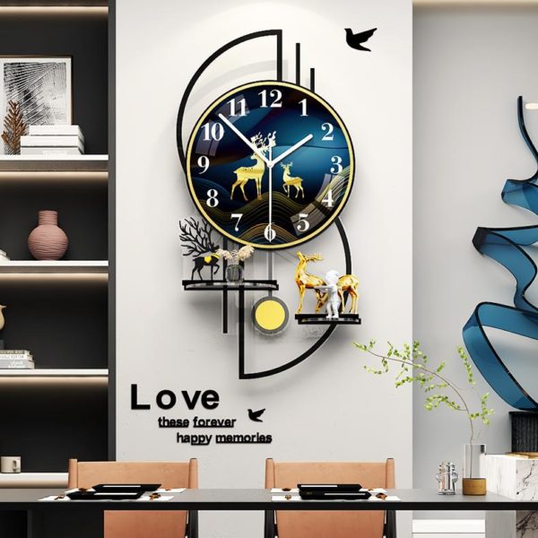 Horloge murale design avec étagère 420 74daaa