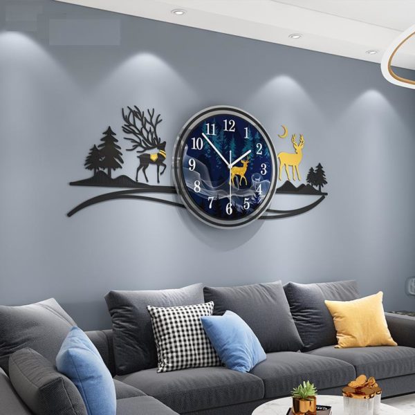 Horloge murale design décorative cerfs 618 16fb46