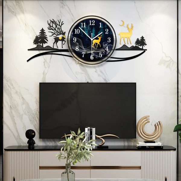 Horloge murale design décorative cerfs 618 284c8d