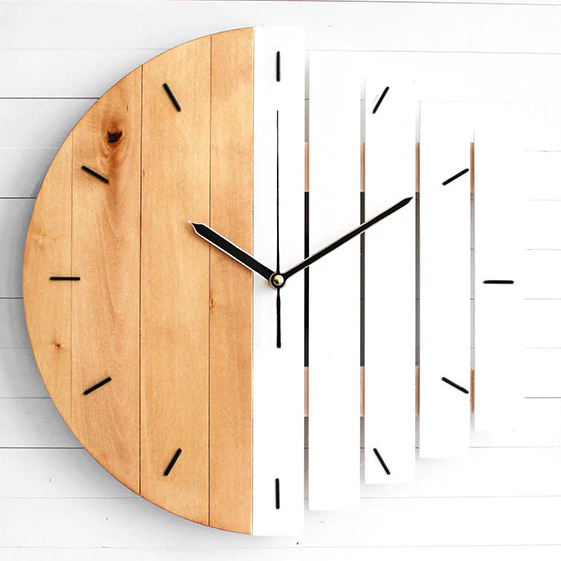 Horloge murale en bois style moderne Capture décran 2022 02 13 à 16.52.58