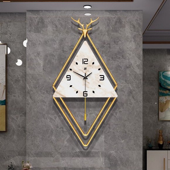 Horloges murales : 8 idées de décorations originales Uncategorized Horloge murale de luxe avec t te de cerf style nordique minimaliste d coration artistique mode 2