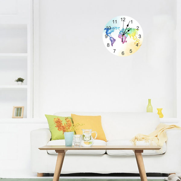 Horloge murale mappemonde acrylique hmam