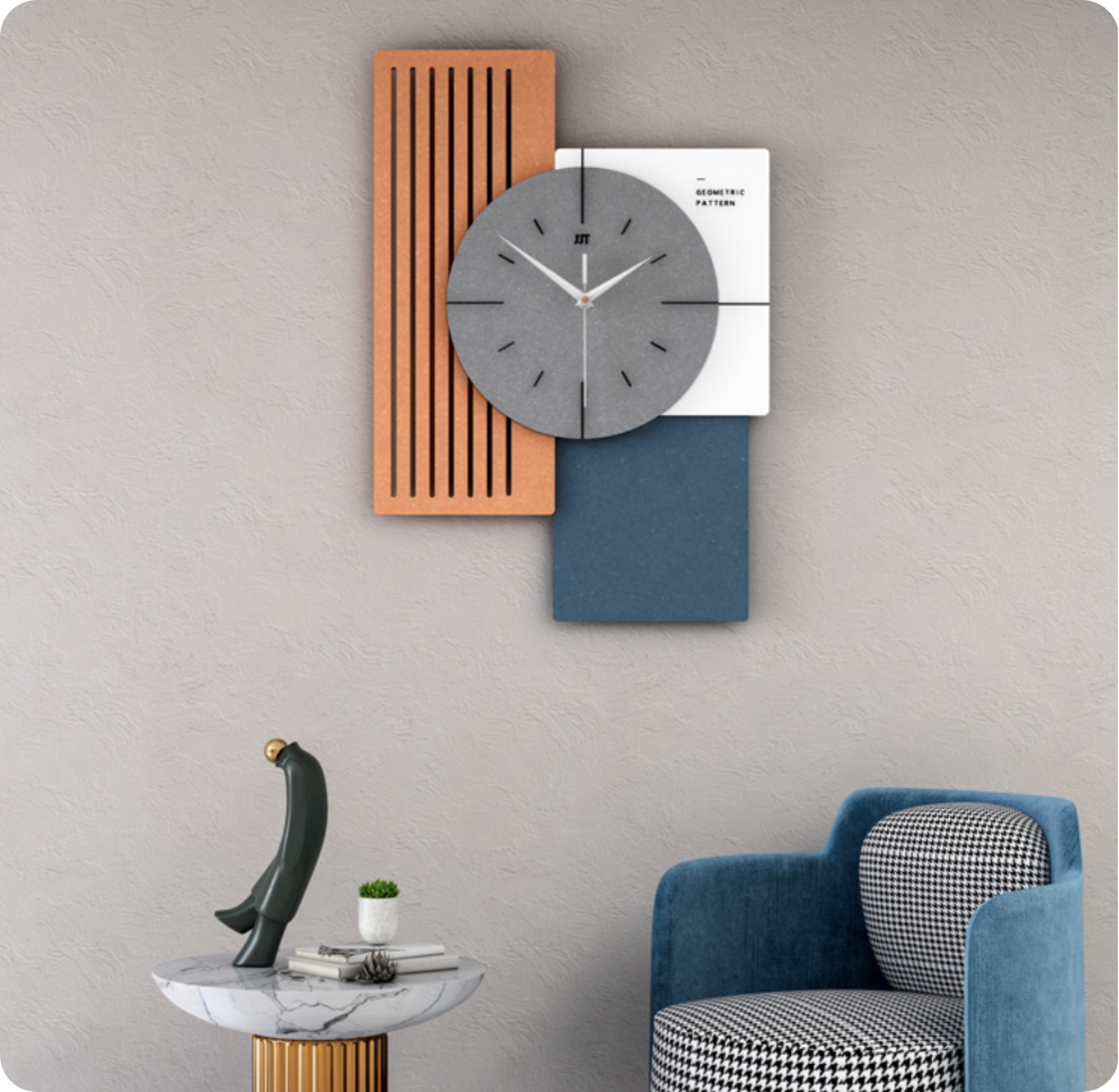 Horloge murale grise