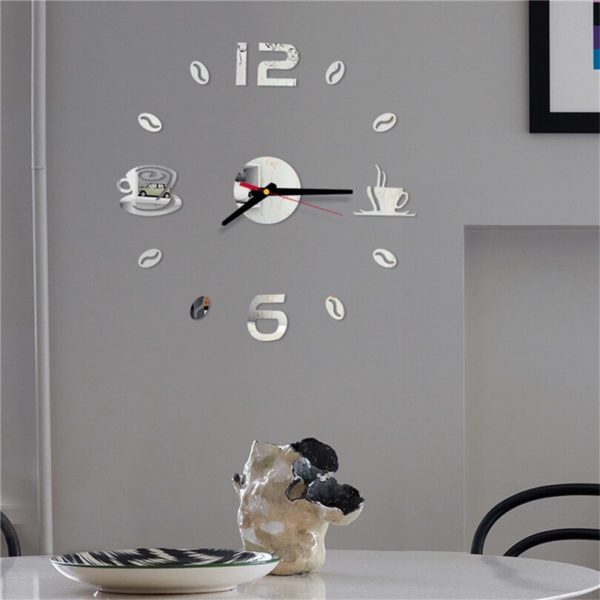 Horloge sans cadre design café 2544 9eb552