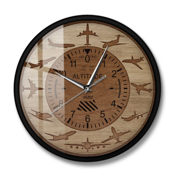 Horloge avions et altimètre en bois 2561 15a99e