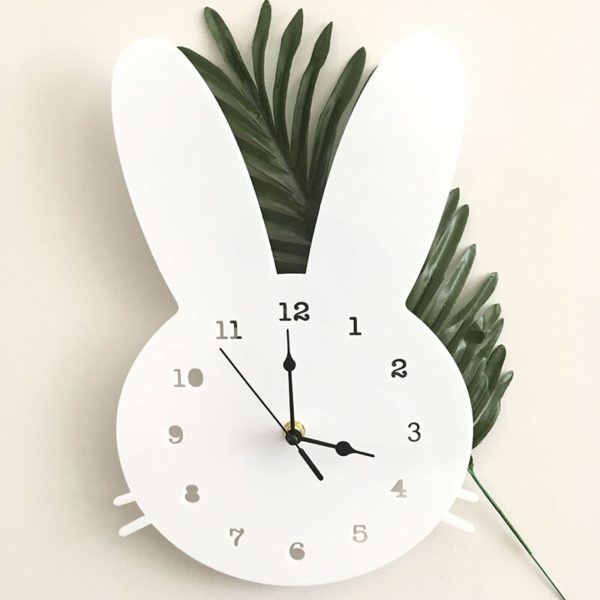 Horloge tête de lapin en bois 2610 6e77ea