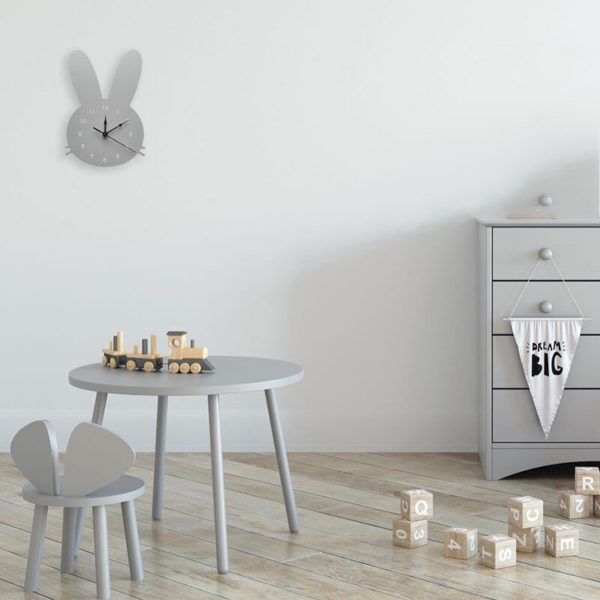 Horloge tête de lapin en bois 2610 ff814c