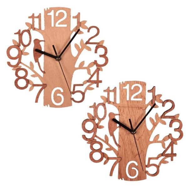 Horloge en bois en forme d'arbre 2695 a6b6df