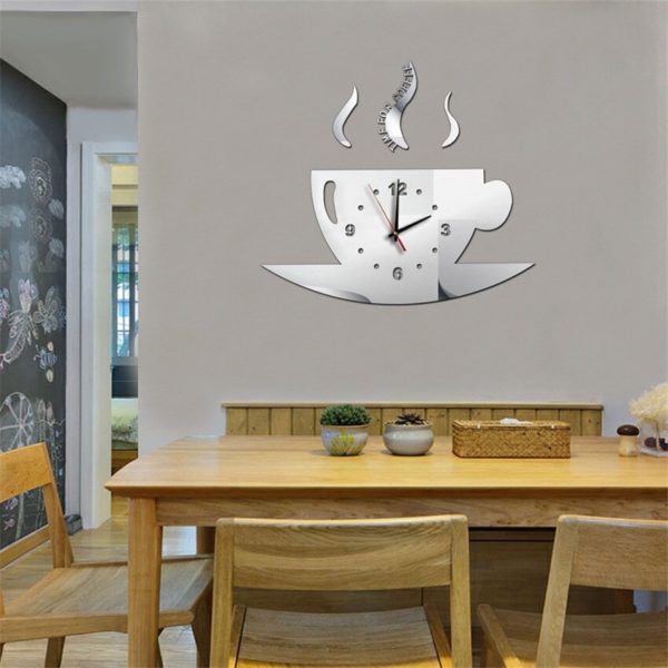 Horloge murale adhésive café 2836 884b82