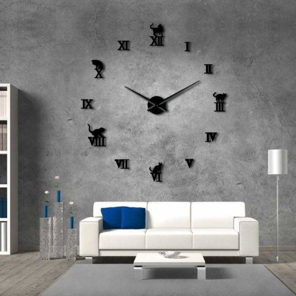 Grande horloge murale à chats 3482 d8fb67