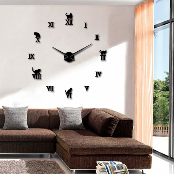 Grande horloge murale à chats 3482 fdee7b