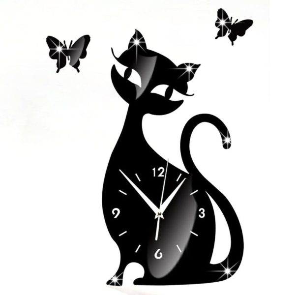 Horloge murale chat élégant 3682 173ea8