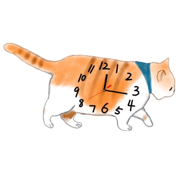 Horloge murale chat de manga 3726 f6bdf7