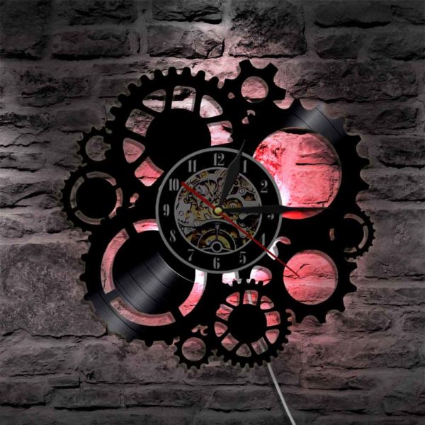 Horloge murale à engrenages en vinyle 3880 0f06c4
