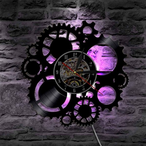 Horloge murale à engrenages en vinyle 3880 2f767a