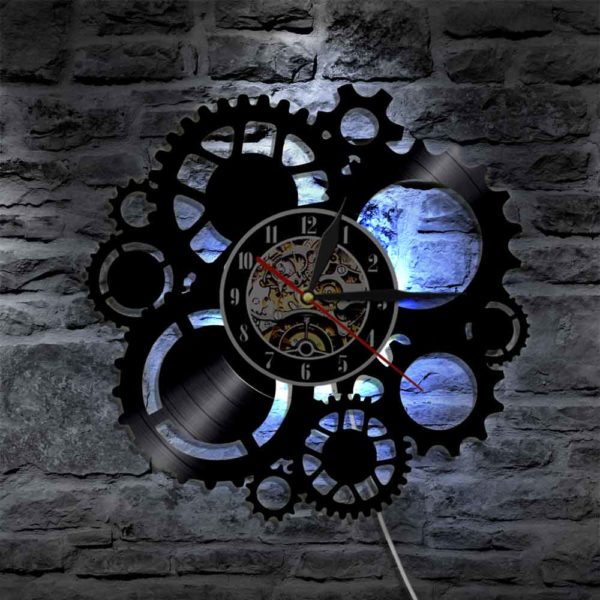 Horloge murale à engrenages en vinyle 3880 4bc2a5