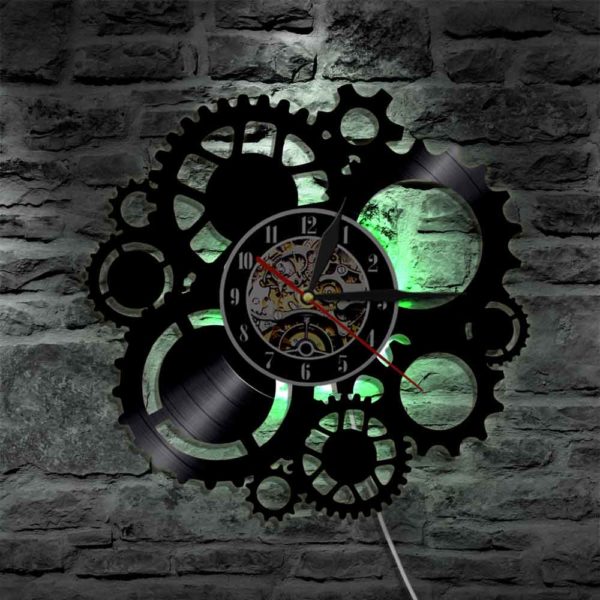 Horloge murale à engrenages en vinyle 3880 c2ddc9