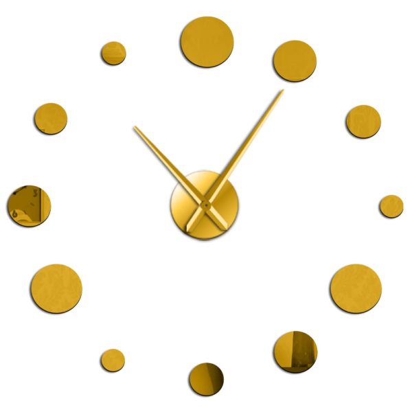 Grande horloge murale autocollante points dorés 4305 8b1fb5
