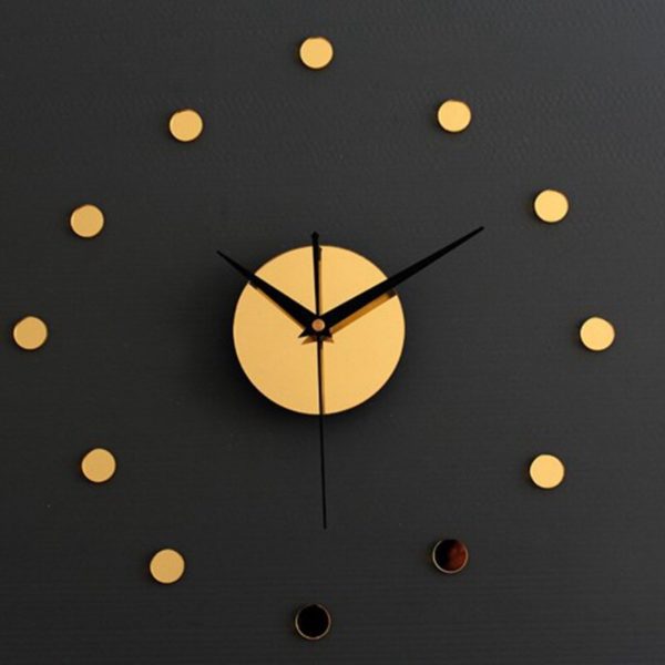 Horloge murale autocollante petits points dorés 4323 be2a9d