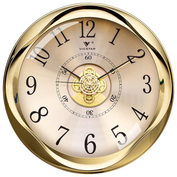Horloge murale doré avec engrenages apparents 4384 1432b7
