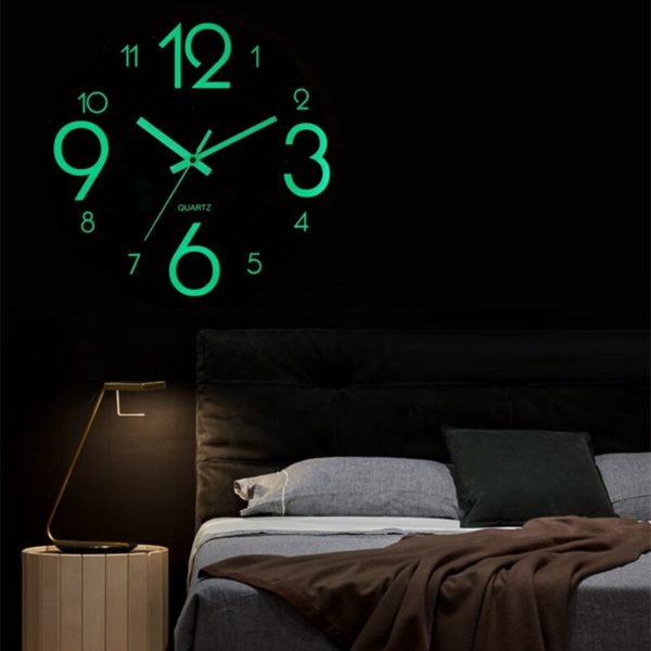 Horloge murale en bois lumineuse fluorescente 4834 1a7ef9