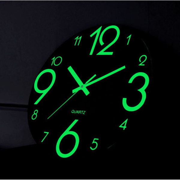 Horloge murale en bois lumineuse fluorescente 4834 e34185