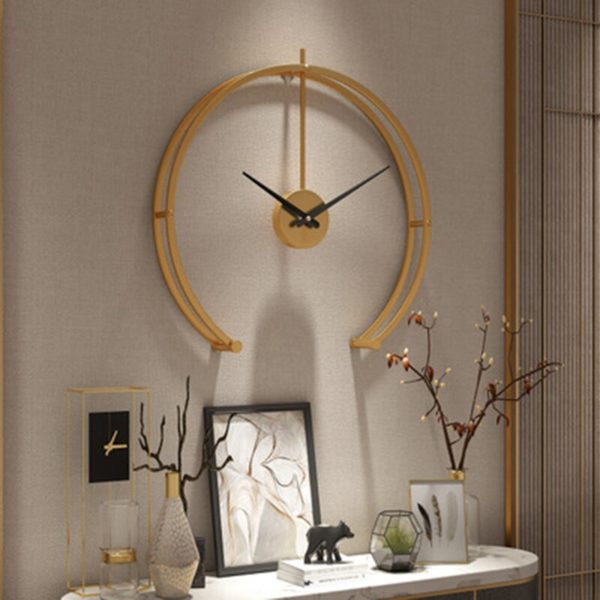 Horloge murale demi-cercle design en métal 5101 ee874e