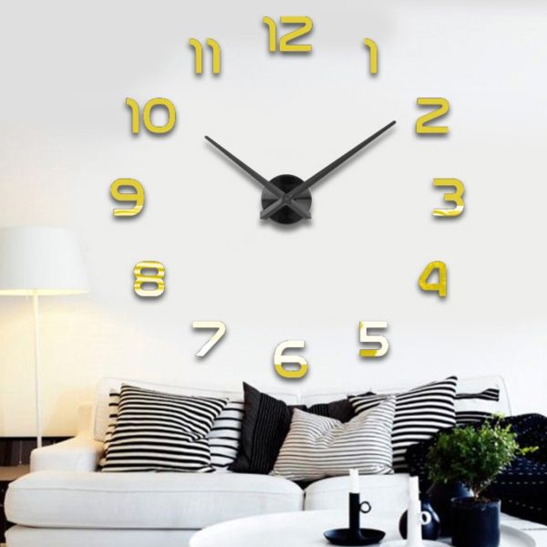 Horloge murale stickers 3D de grande taille 5237 898ac3