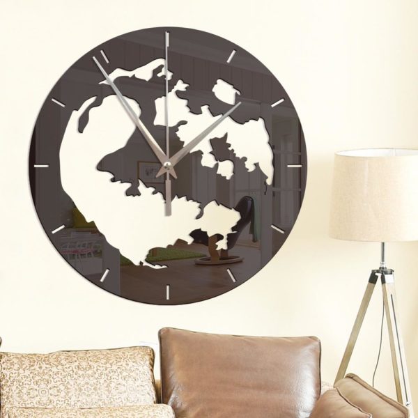 Horloge miroir carte du monde 6065 e7118f