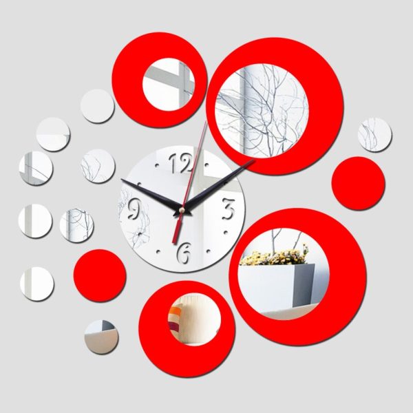 Horloge murale avec miroir en acrylique 6145 81481c