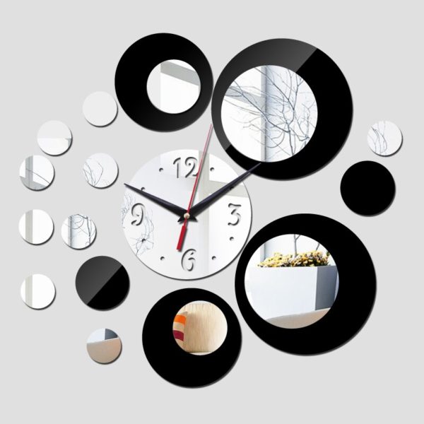 Horloge murale avec miroir en acrylique 6145 e22913