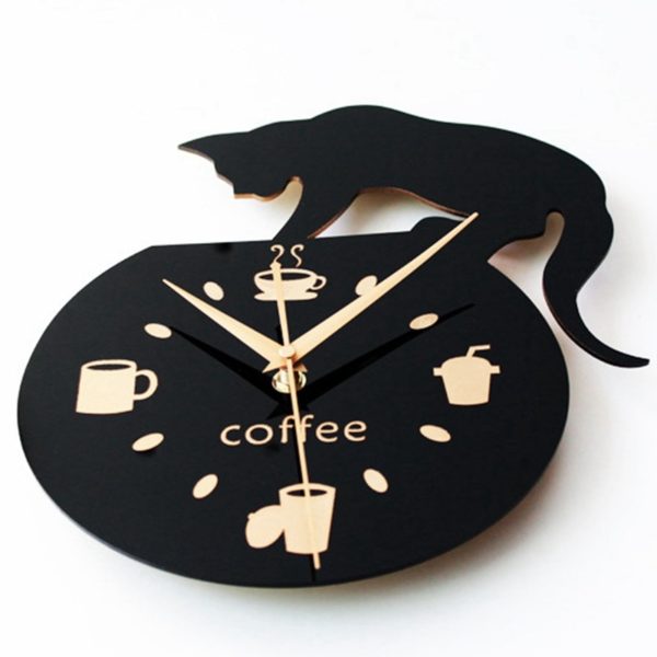 Horloge murale chat et tasse de café 7030 54b27b
