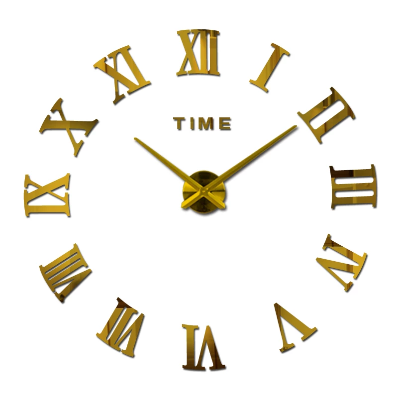 Horloge murale stickers doré chiffres romains 7273 956dff