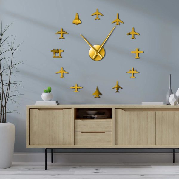 Horloge murale aviation 3D en acrylique 7296 2f39b3