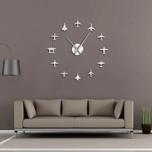 Horloge murale aviation 3D en acrylique 7296 a76654