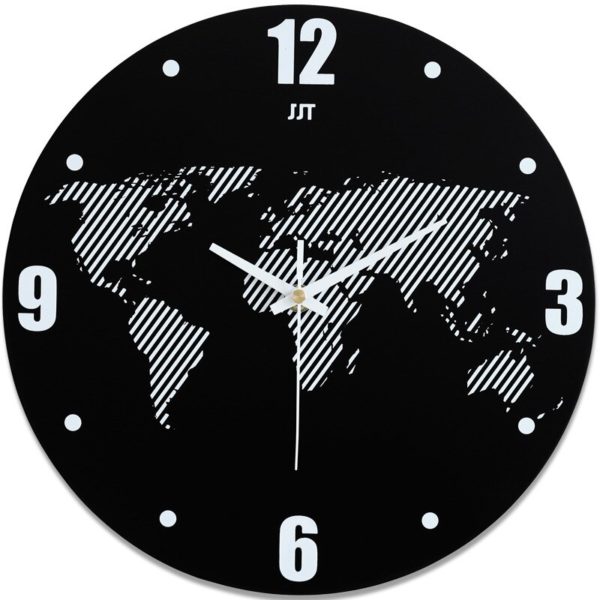 Horloge murale mappemonde noir et blanc 8565 dc6ff7