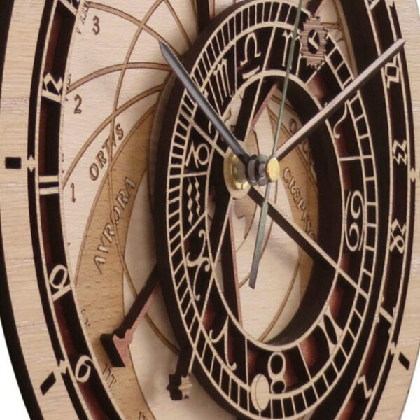 Horloge murale astronomique en bois 11206 8p2atl