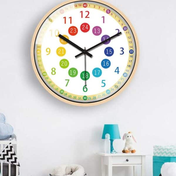 Horloge murale ronde ludique pour enfants 11282 l81vd6