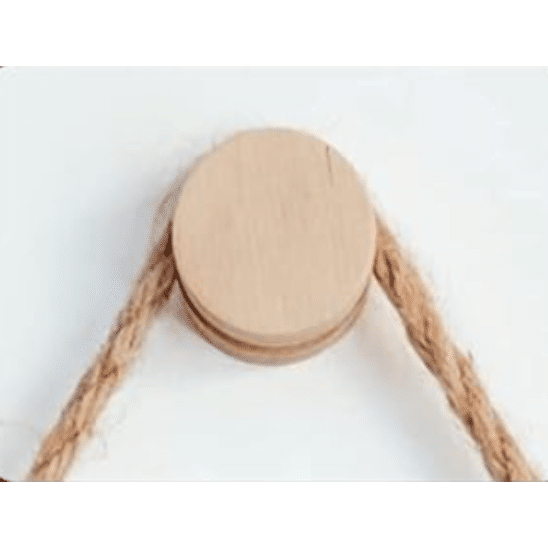 horloge murale bois style japonais zoom sur le rond d'accroche