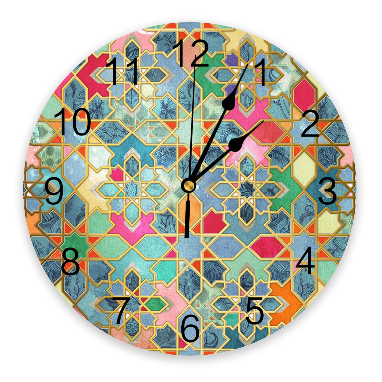 Horloge colorée
