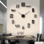 Horloge murale en 3D et chiffres romains acrylique