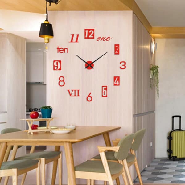 Horloge murale en 3D et chiffres romains acrylique 13947