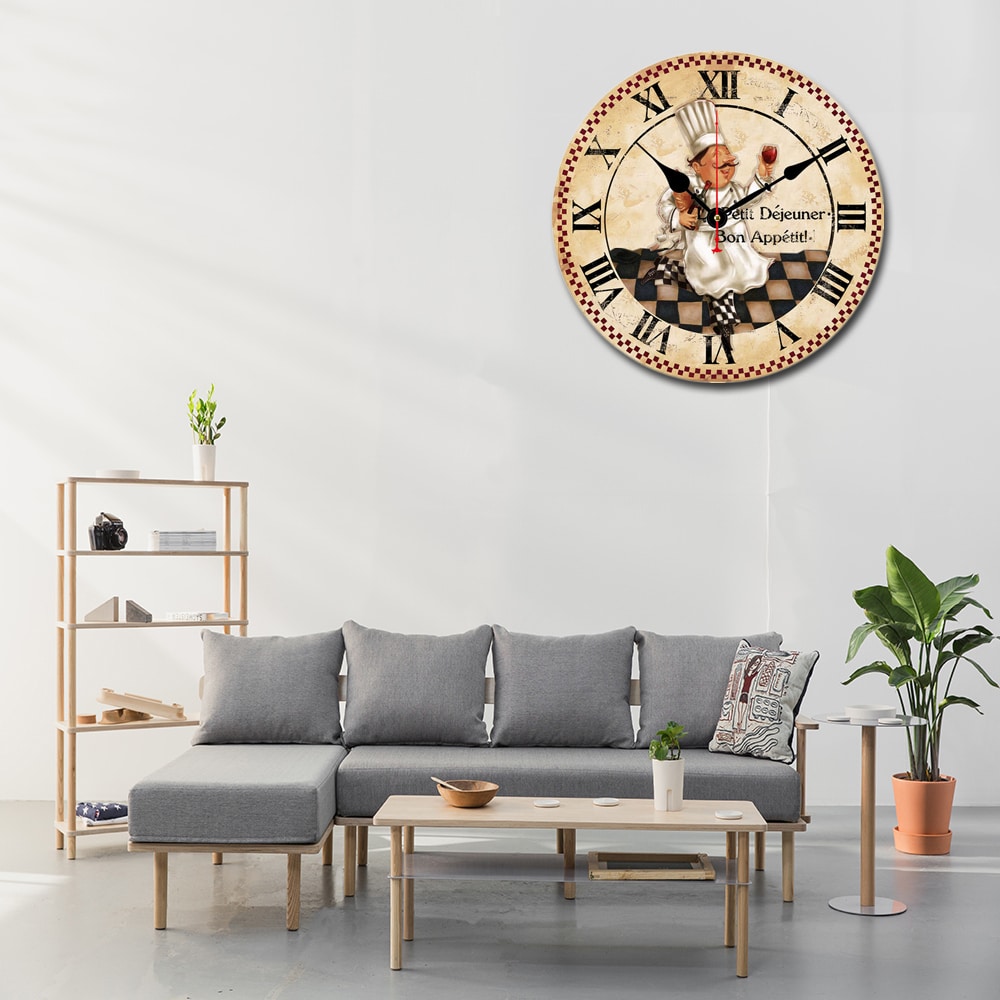 horloges murales en bois