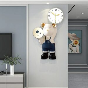 Horloge enfant créative en forme d'ours