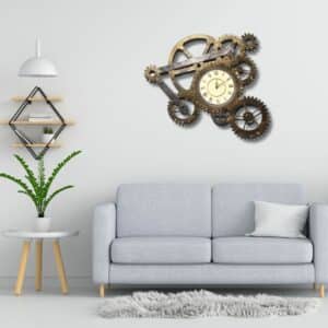 horloge-industrielle-murale-retro-engrenage