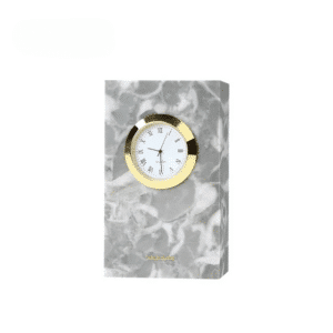 Horloge sur Pied Rectangulaire Effet Marbre sur fond blanc
