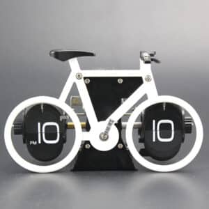 Horloge sur Pied Style Rétro en Forme de Vélo sur fond gris