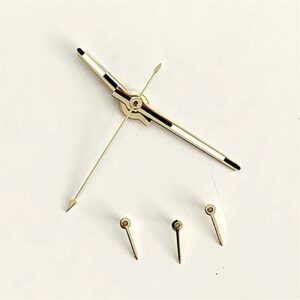 Aiguilles Montre Fines et Élégantes dorées sur fond gris