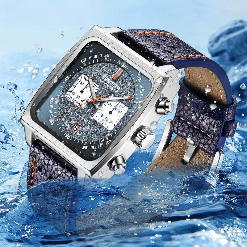 Montre Carrée Homme Étanche et Confortable • Ma Petite Horlogerie